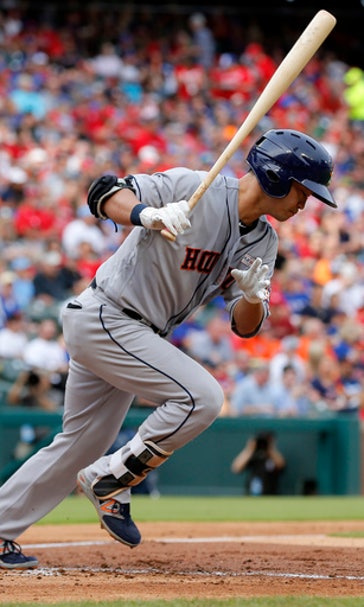 MLB-best Astros win 9th in a row with 6-5 win over Rangers (Jun 03, 2017)